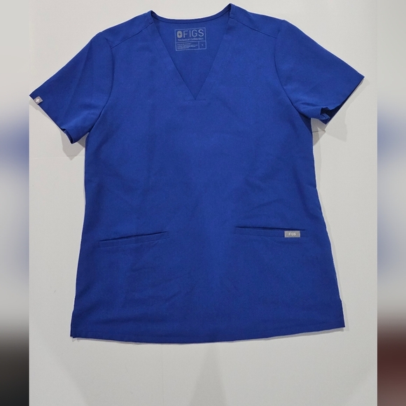 Figs Scrub Top Casma Three-Pocket Scrub Top Size S Winning Blue - Picture 1 of 7